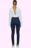 Kadın Skinny Jean Yüksek Bel İncelten Etki Stretch Dokuma Günlük Yaz Aylarının Vazgeçilmezi