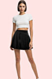 Kadın Şık Dar Paça Kemerli Şort Etek Polyester Dokuma Günlük Kullanım Yaz Aylarının Vazgeçilmezi