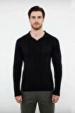Erkek Basic Fitted Polo Yaka Uzun Kollu İnce Triko Kazak Casual Tarzı Tamamlayan Şıklık Kaliteli