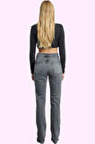 Kadın Denim Flare Pantolon Yüksek Bel Regular Boy Casual Günlük Stiller Yaz Aylarının Vazgeçilmezi