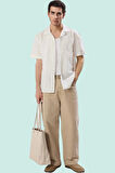 Erkek Pamuk Kisa Kollu Gömlek Apaş Yaka Dokuma Kumaş Rahat Günlük Yaz Aylarının Vazgeçilmezi