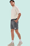 Erkek Baskılı Şort; Kısa Boy Straight Kalıp Çift Cepli Rahat Günlük Yaz Aylarının Vazgeçilmezi