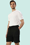 Erkek Şort Yazlık Boru Paça Slogan Baskılı Rahat Günlük Hafta Sonu Yaz Aylarının Vazgeçilmezi