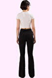 Kadın Denim Flare Pantolon Yüksek Bel Stretch Günlük Kombinler İçin Yaz Aylarının Vazgeçilmezi