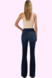 Kadın Denim Flare Pantolon Yüksek Bel Stretch Günlük Kombinler İçin Yaz Aylarının Vazgeçilmezi