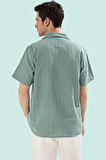 Erkek Pamuk Regular Fit Keten Görünümlü Gömlek Rahatlık ve Şıklık Bir Arada Günlük Kullanım