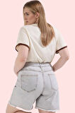 Kadın Denim Şort Destroy Detay Pamuk Rahat Günlük Kullanım Hafta Sonu Yaz Aylarının Vazgeçilmezi