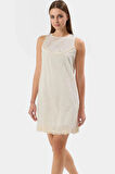 Pamuklu A line Mini Elbise Dantel Detaylı Yazlık Rahat Günlük Kullanım Profesyonel Görünüm