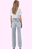 Kadın Care Koleksiyonu Pamuklu Düşük Bel Geniş Paça Jean Pantolon Yaz Aylarının Vazgeçilmezi