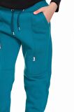 Kalın Jogger Cepli Unisex Çocuk Eşofman Altı Petrol Mavisi