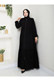 Hac Ve Umrelik Büzgü Detaylı Medine Ipeği Ferace