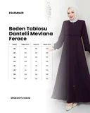 Gündelik Hac Ve Umrelik Mevlana Ortası Işlemeli Ferace