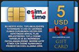 Esimtime 5 USD Dijital Hediye Kartı