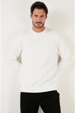 ERKEK PAMUKLU BİSİKLET YAKA ÜÇ İPLİK ŞARDONLU BASİC SWEAT