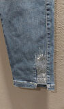 KADIN BELİ LASTİKLİ PAÇALARI  TAŞ DETAYLI BİLEK BOY FULL LİKRALI RAHAT  JEANS PANTOLON