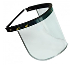 Essafe Vidalı Beyaz Barete Monte Şeffaf Yüz Siperlik Koruma