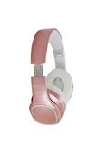 Essence- Kablosuz Kulak Üstü Bluetooth Kulaklık - Rose Gold (Pembe)