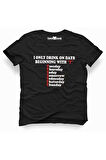 Tshirthane Drink On Days Komik Baskılı Erkek Dar Kesim Slim Fit t-shirt