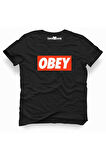 Tshirthane Baskılı Siyah Erkek Dar Kesim Slim Fit t-shirt