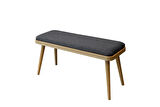 Esyala Saga Mini Bench, Karina Meşe Antrasit 1053