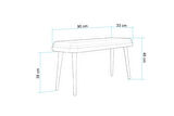 Esyala Saga Mini Bench, Karina Meşe Antrasit 1053