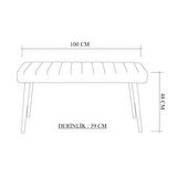 Esyala Santiago Bench Atlantik Antrasit 1053