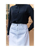 Tesettür Etek Beyaz-103