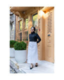 Tesettür Etek Beyaz-103