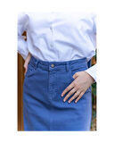 Tesettür Etek İndigo-91