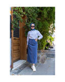 Tesettür Etek İndigo-91