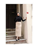 Kumaş Kalem Etek Ekru-562