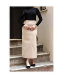 Kumaş Kalem Etek Ekru-562