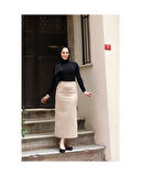 Kumaş Kalem Etek Ekru-562