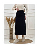 Kumaş Kalem Etek Siyah-556