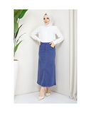 Ara Boy Likralı Gabardin Etek  Antik Lacivert-672