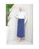 Ara Boy Likralı Gabardin Etek  Antik Lacivert-672