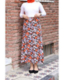 Viskon Penye Etek Orange-899