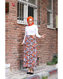 Viskon Penye Etek Orange-899