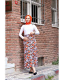 Viskon Penye Etek Orange-899