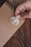 This Package is Happy To See You Too Dairesel Şeffaf Etiket 100 Adet