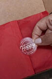 This Package is Happy To See You Too Dairesel Şeffaf Etiket 100 Adet