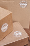 This Package is Happy To See You Too Dairesel Şeffaf Etiket 100 Adet
