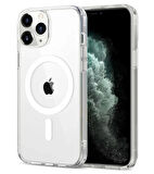 iPhone 11 Pro Max Kılıf Magsafe Özellikli Şeffaf Silikon Kılıf