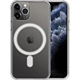 iPhone 11 Pro Kılıf Magsafe Özellikli Şeffaf Silikon Kılıf