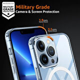 iPhone 13 Pro Max Kılıf Magsafe Özellikli Şeffaf Silikon Kılıf