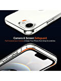 iPhone 16e Kılıf Şeffaf Silikon + Cam Ekran Koruyucu (1 Cam 1 Kılıf)