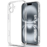 iPhone 16 Plus Kılıf Şeffaf Silikon / Kamera Korumalı / Şarj Yeri Tıpalı