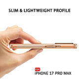 iPhone 17 Pro Max Şeffaf Silikon Kılıf – Şarj Yeri Tıpalı, Kenarları Kaymaz