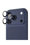 iPhone 17 Pro / 17 Pro Max Kamera Lens Koruyucu ''Safir Cam & Kolay Kurulum'' (Mavi)