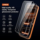 iPhone 17 Pro Kılıf Şeffaf Silikon / Cam Ekran Koruyucu Seti